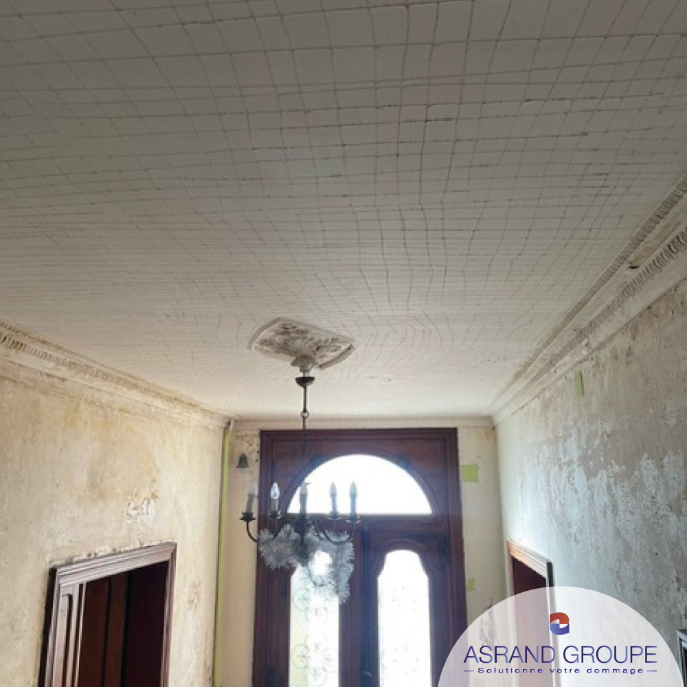 renovation et restauration de plafonds brules asrand apres sinistres