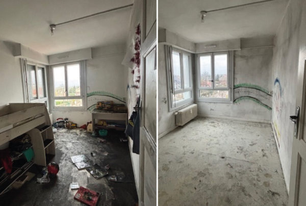 avant après immeuble incendie