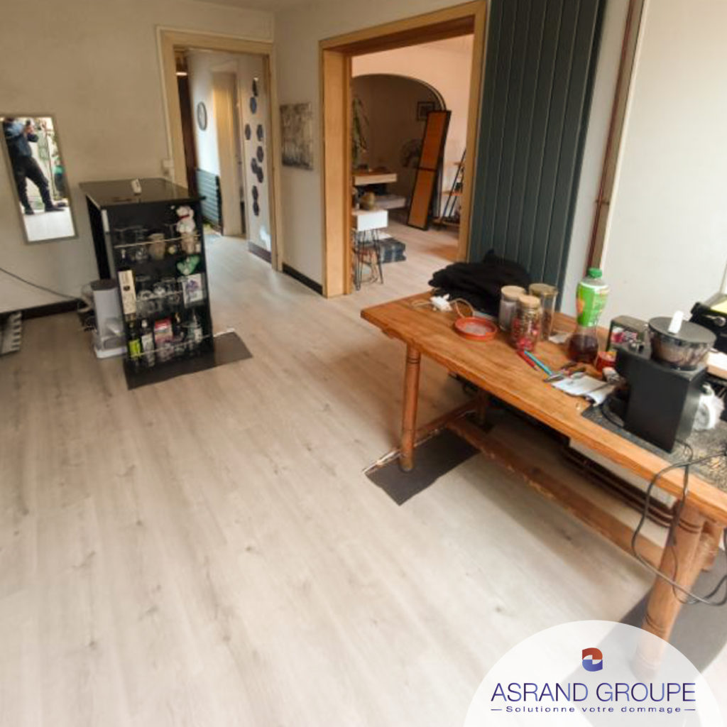 Après rénovation parquet après dégât des eaux